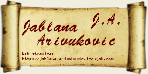 Jablana Arivuković vizit kartica